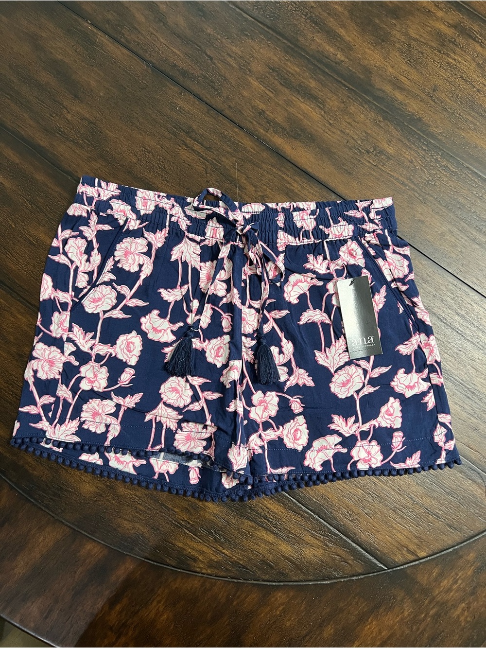 ANA Women’s Size XS - 2 Pairs Shorts Elastic Waist Summer Ready Floral Print - Picture 2 of 5